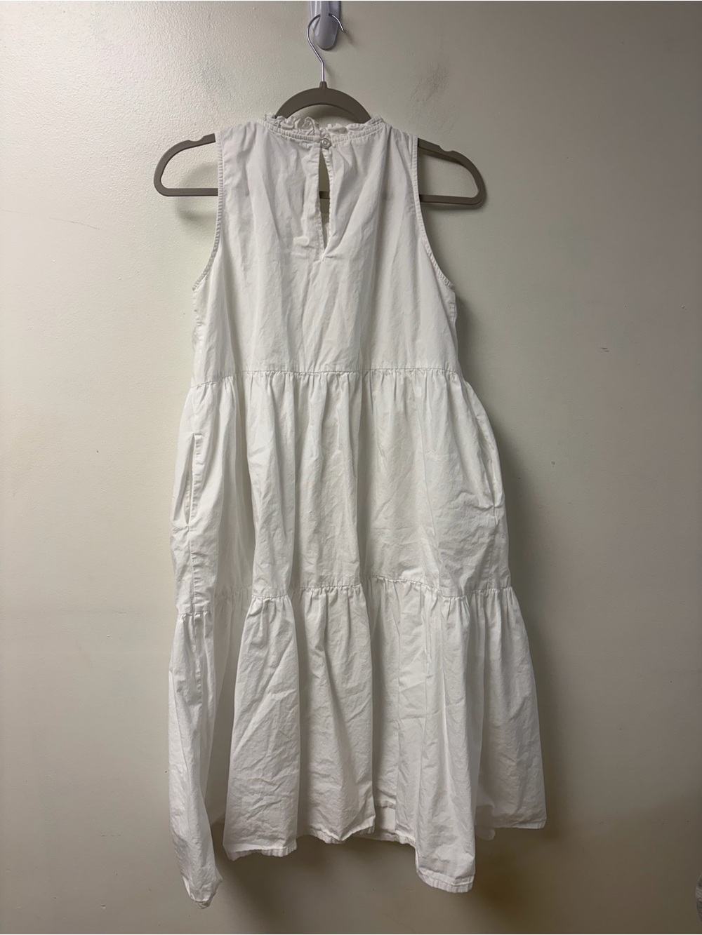 Lake Poplin Ruffle Tiered Midi Dress White Size Small - Picture 6 of 8